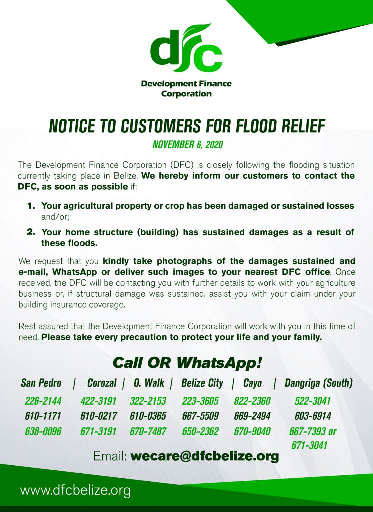 DFC Customer Flood Relief