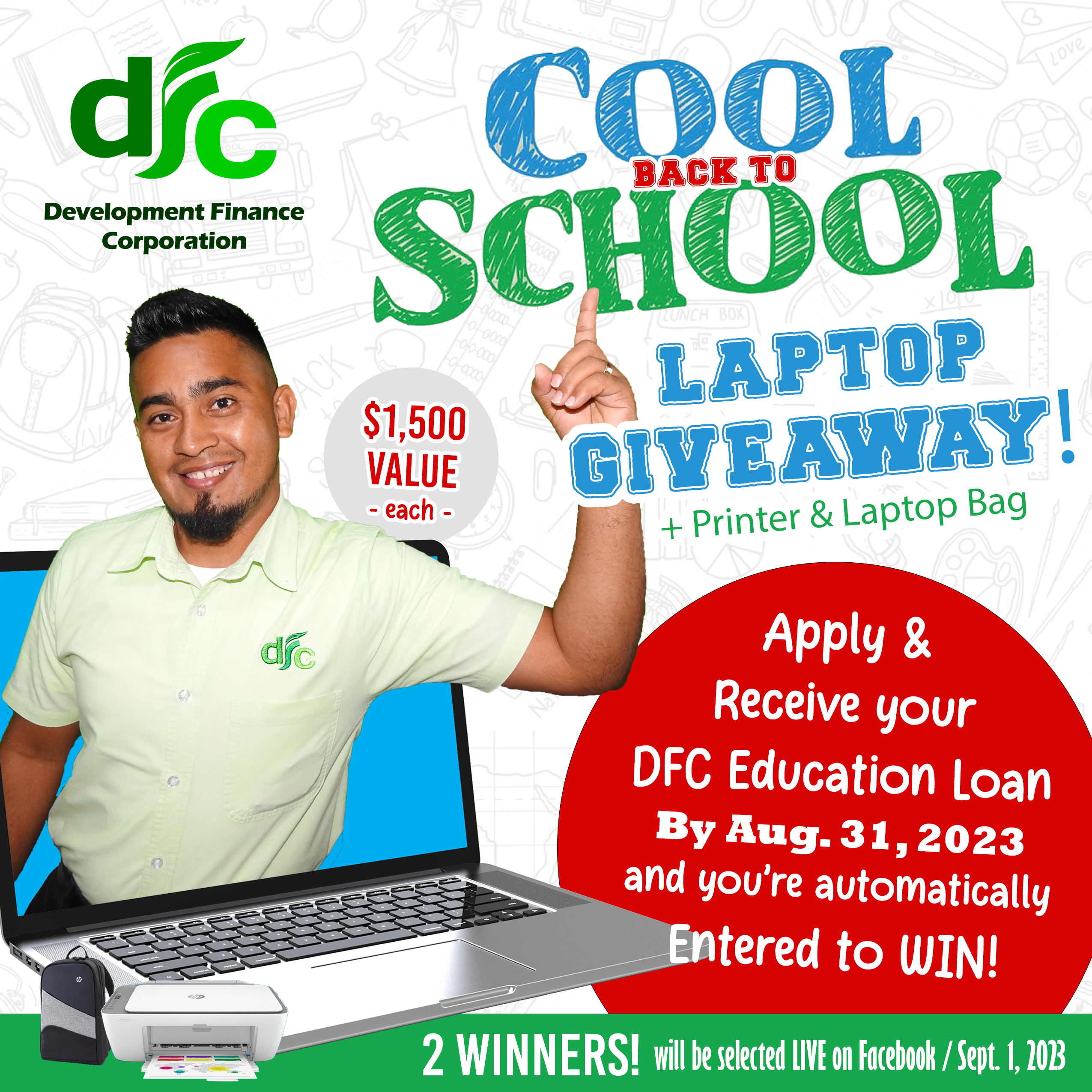 DFC Cool Back to School Laptop Package Giveaway